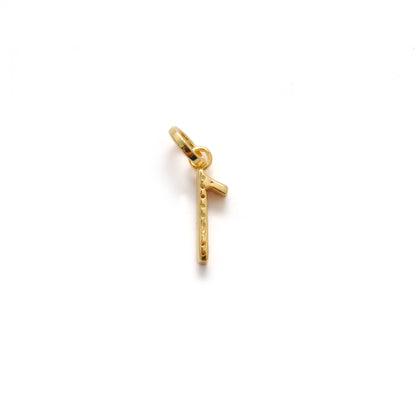 Natural Tsavorite Charm 1 initial Number | Ruby Gemstone 925 Silver Gold Plated Jewelry