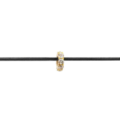 3mm Diamond Eternity Wheel Bead 14K Gold – Overhead View