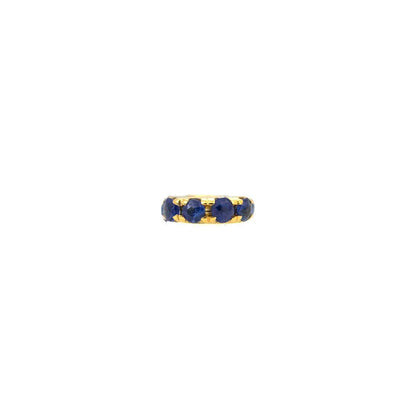 4mm Blue Sapphire Pavé Gold Wheel Spacer – Side Profile