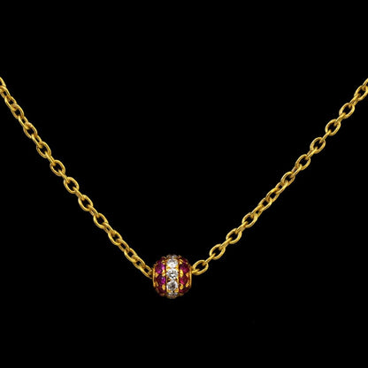 4mm Diamond Spacer Ball 14K Gold – Overhead View
