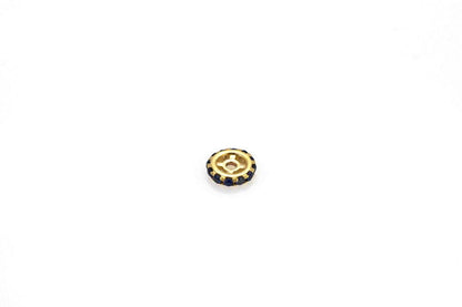 5mm Blue Sapphire Gold Wheel Spacer Finding – Side Profile