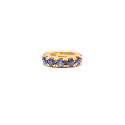 5mm Blue Sapphire Wheel Spacer 14K Gold – Hole Size Detail