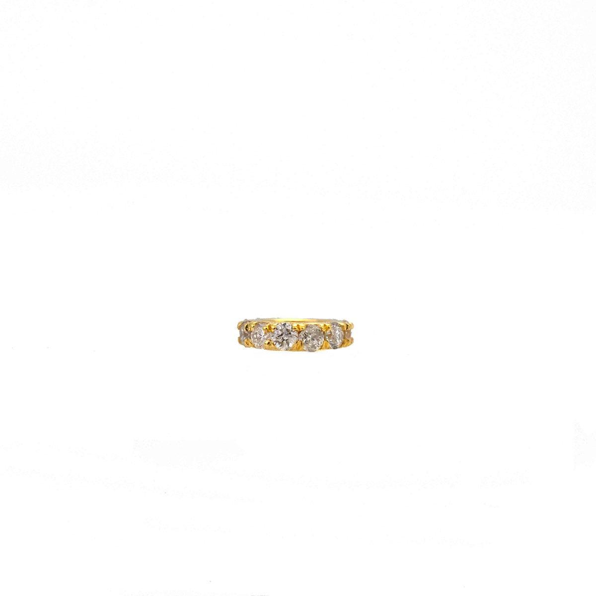 5mm Diamond 14K Gold Wheel Spacer – Overhead View