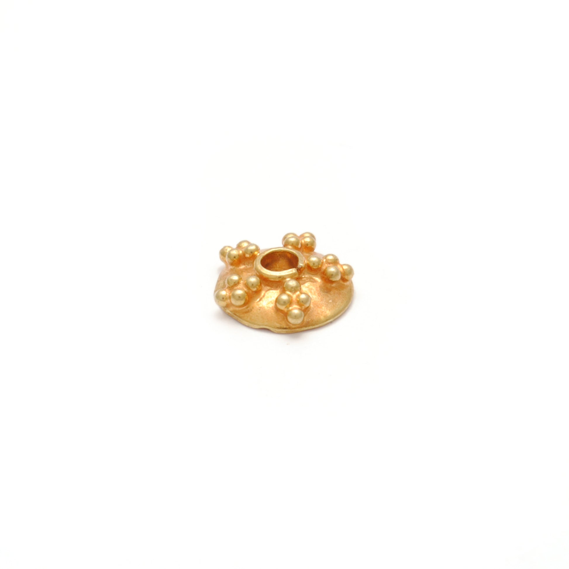 6mm 18K gold fancy cap - overhead view Jaipur