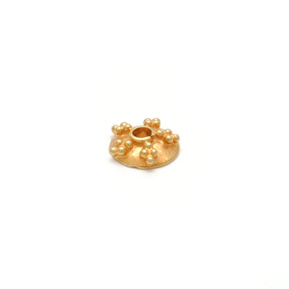6mm 18K gold fancy cap - overhead view Jaipur
