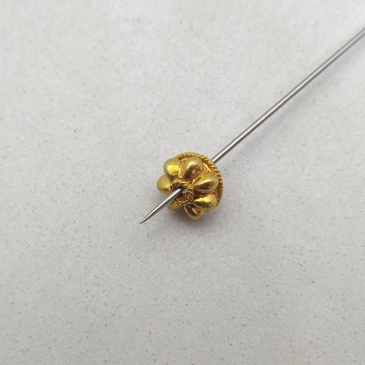 7mm 18K gold spacer cap - wholesale Jaipur scale reference