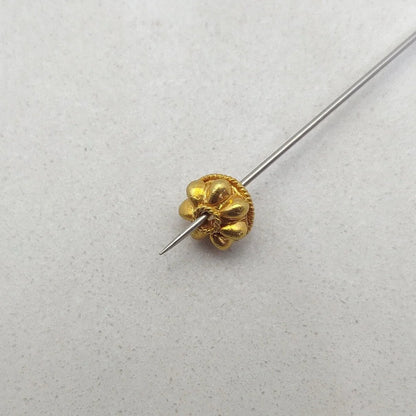 7mm 18K gold spacer cap - wholesale Jaipur scale reference
