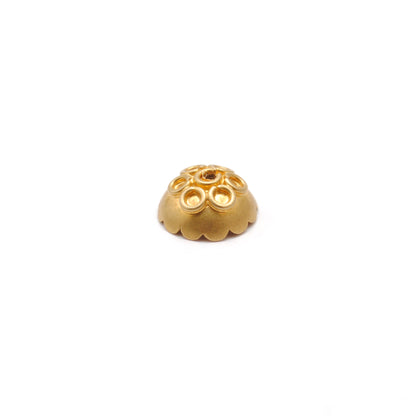 8mm 18K gold spacer bead cap finding DIY project - front view
