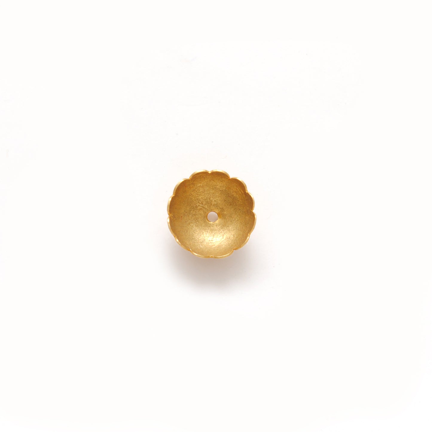 8mm 18K gold spacer cap DIY - overhead view Jaipur
