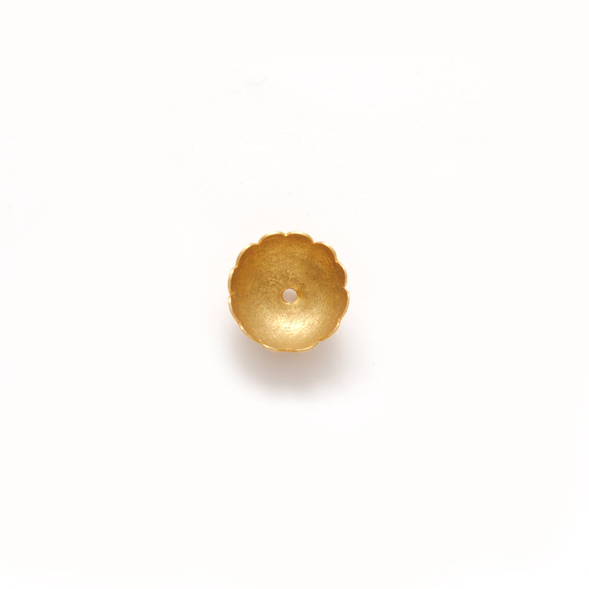 8mm 18K gold spacer cap DIY - overhead view Jaipur