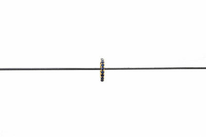 8mm Blue Sapphire 14K Gold Wheel Spacer – Overhead View