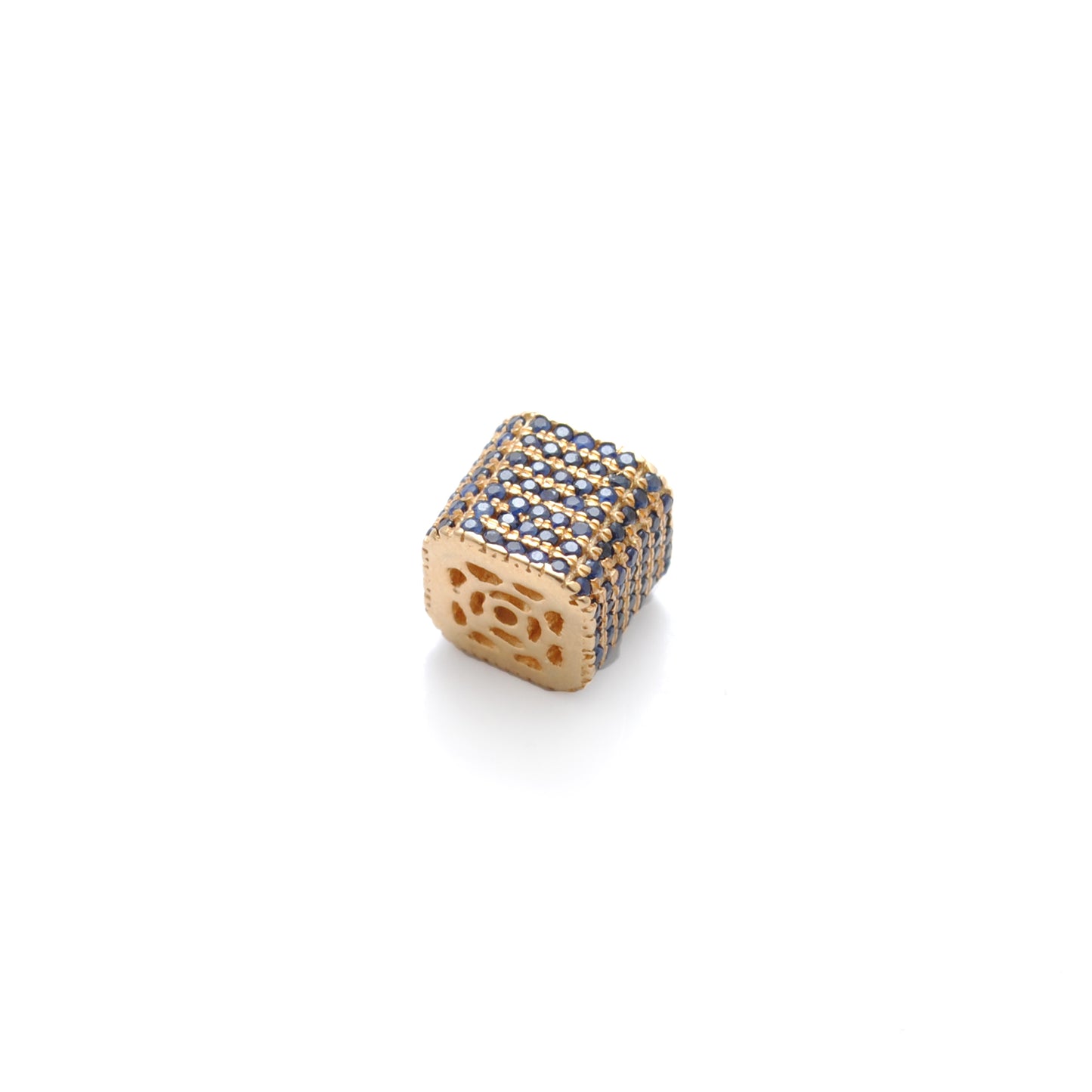 Silver Diamond Ruby & Sapphire Charm Spacer Beads – DIY Jewelry Craft