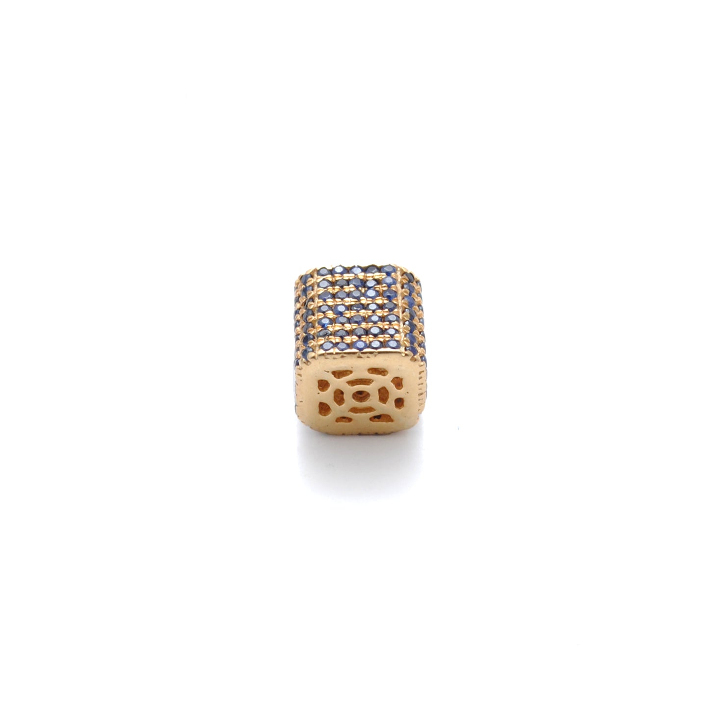 Silver Diamond Ruby & Sapphire Charm Spacer Beads – DIY Jewelry Craft