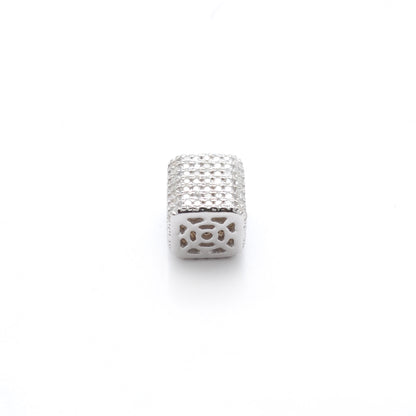 Silver Diamond Ruby & Sapphire Charm Spacer Beads – DIY Jewelry Craft