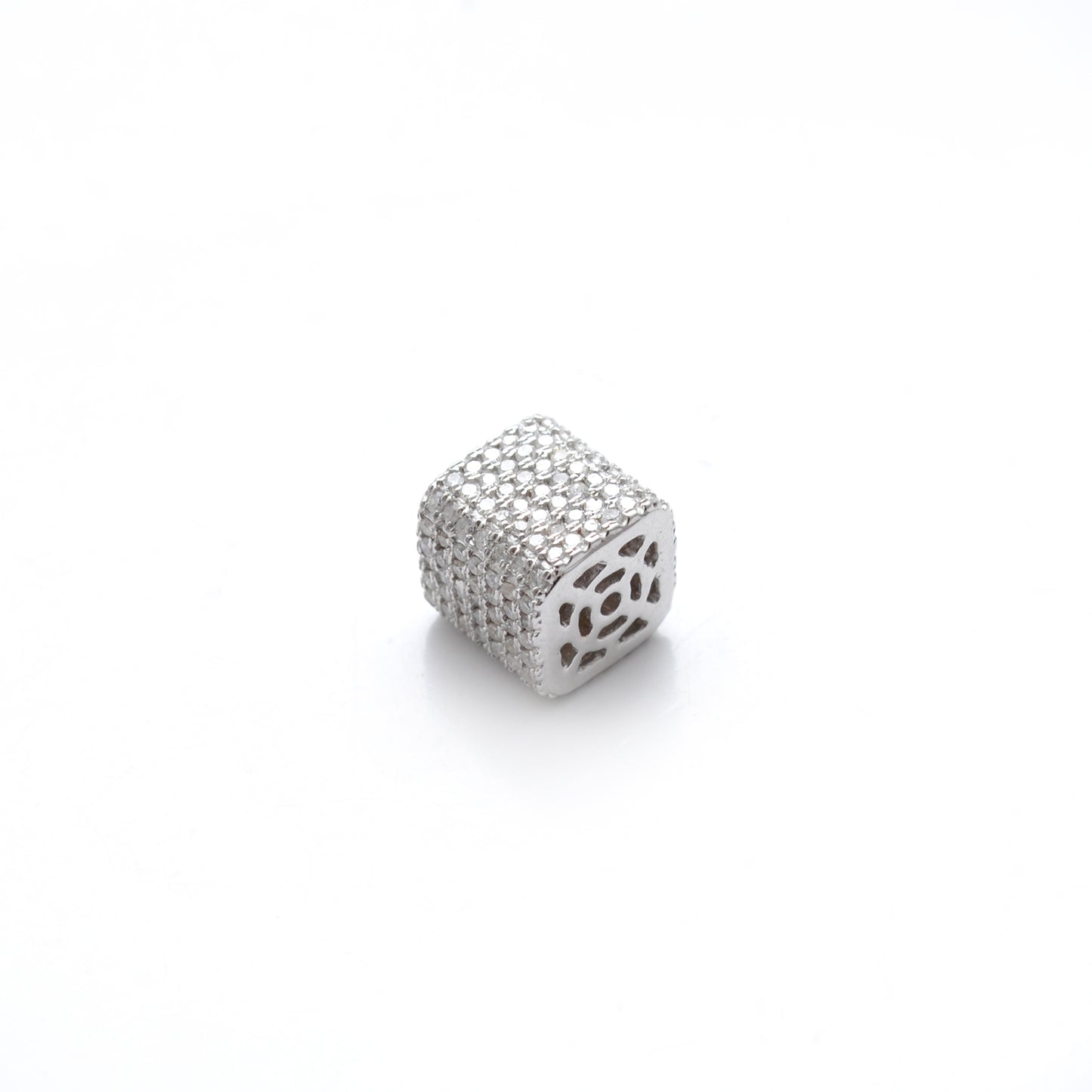 Silver Diamond Ruby & Sapphire Charm Spacer Beads – DIY Jewelry Craft