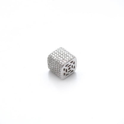 Silver Diamond Ruby & Sapphire Charm Spacer Beads – DIY Jewelry Craft