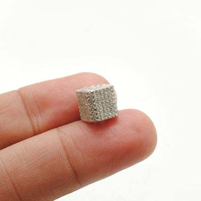 Silver Diamond Ruby & Sapphire Charm Spacer Beads – DIY Jewelry Craft