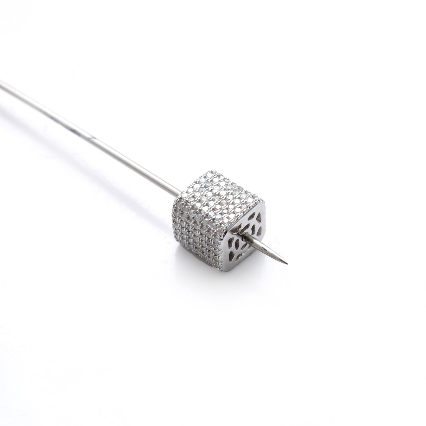 Silver Diamond Ruby & Sapphire Charm Spacer Beads – DIY Jewelry Craft