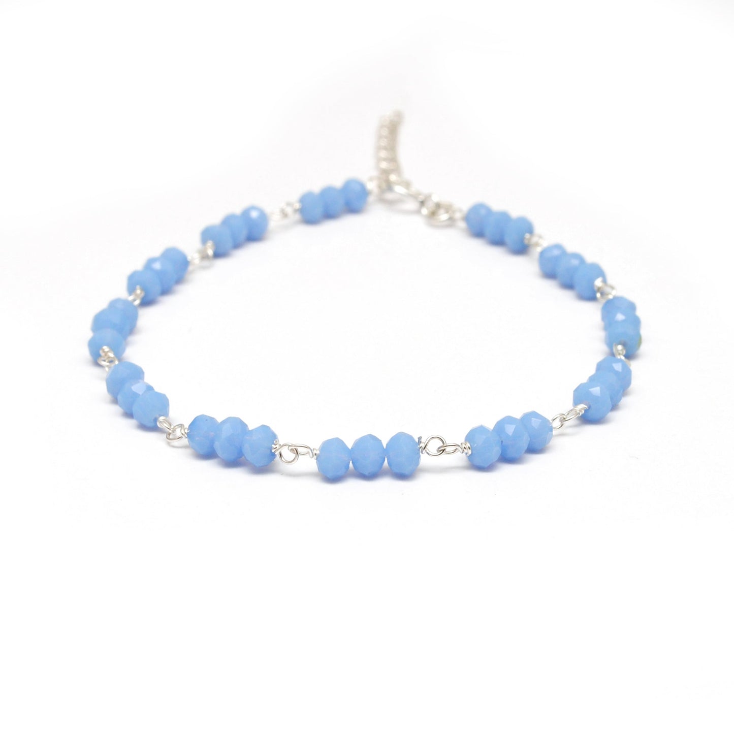 925 Sterling Silver Necklace with Moonstone, Labradorite & Chalcedony Gemstone - Kanika Creations