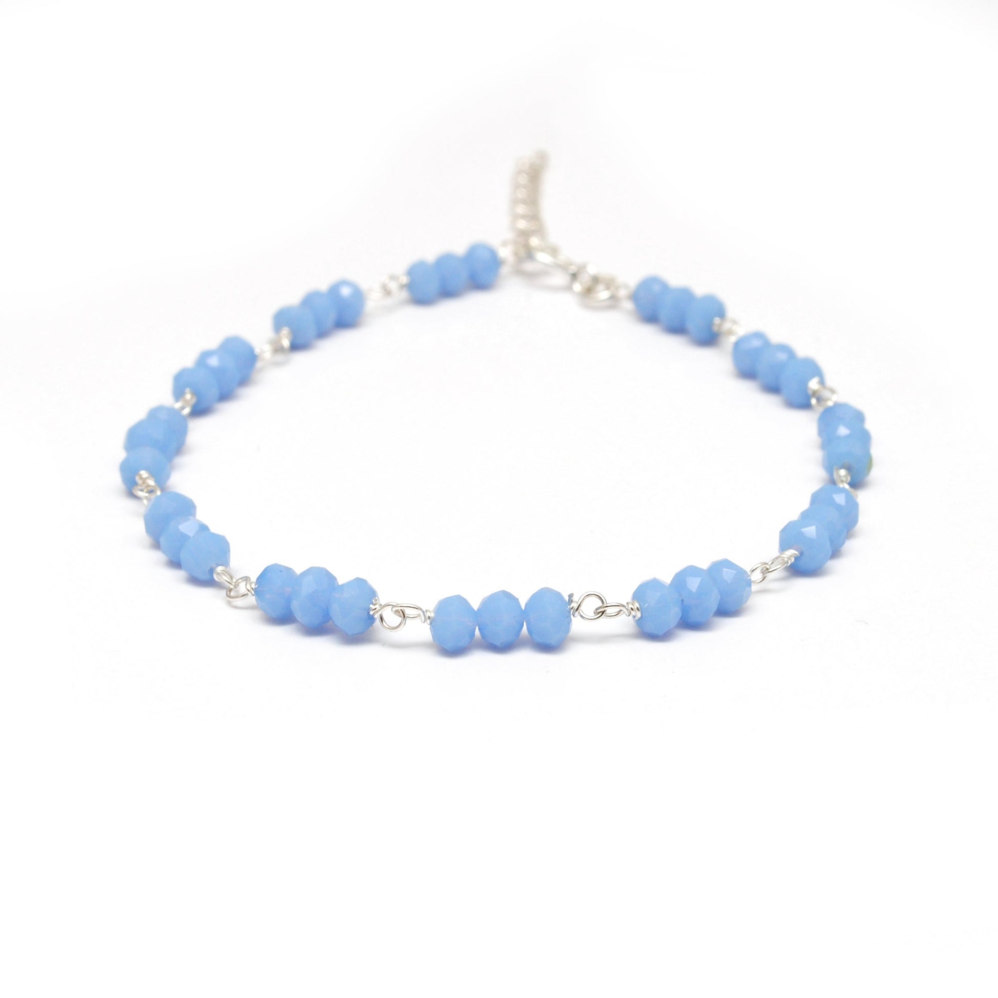 925 Sterling Silver Necklace with Moonstone, Labradorite & Chalcedony Gemstone - Kanika Creations