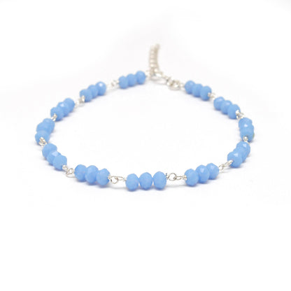 925 Sterling Silver Necklace with Moonstone, Labradorite & Chalcedony Gemstone - Kanika Creations
