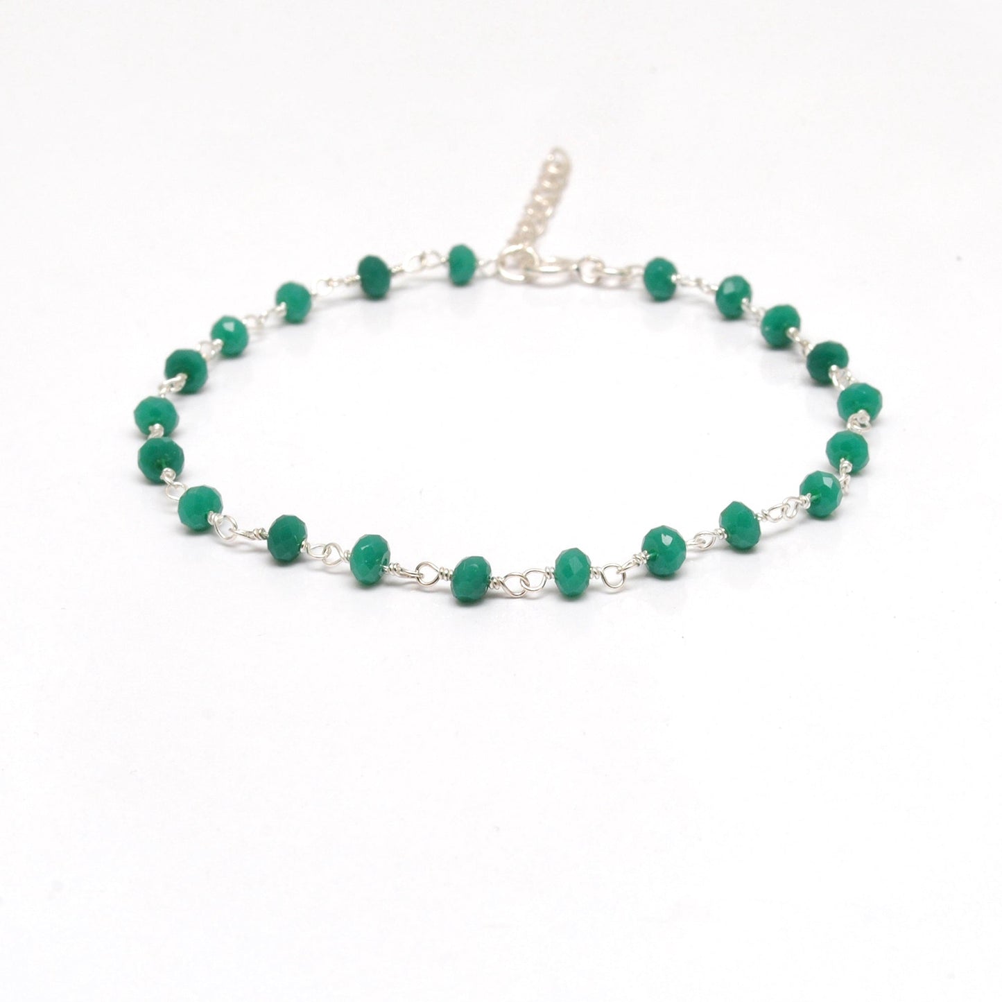 925 Sterling Silver Multi-Gemstone Rosary Necklace – Chalcedony & Apatite Gemstone - Kanika Creations