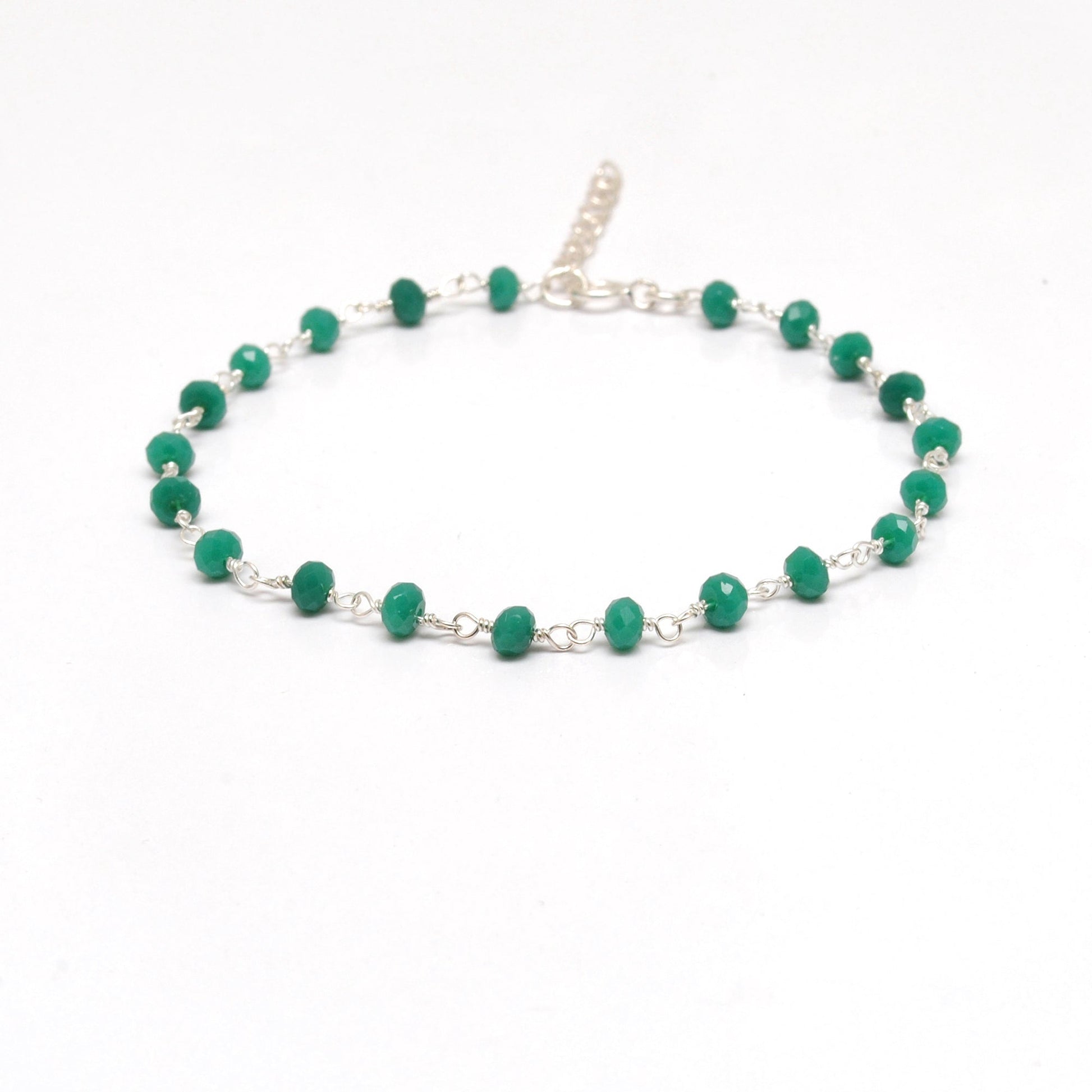 925 Sterling Silver Multi-Gemstone Rosary Necklace – Chalcedony & Apatite Gemstone - Kanika Creations