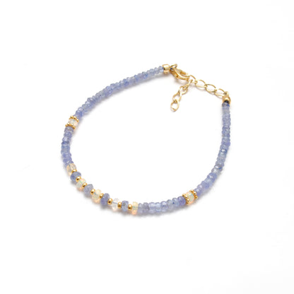 Opal With Tanzanite silver bracelet 8 inch