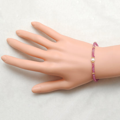 Ruby Bracelet Real Pearl Christmas Gift