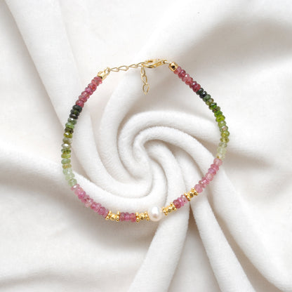 Pearl Bracelet With Tourmaline