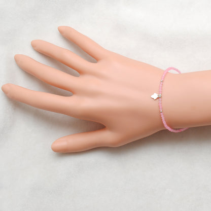 Pink Chalcedony Bracelet Christmas Gift
