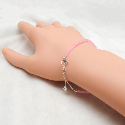 Pink Chalcedony Bracelet Christmas Gift