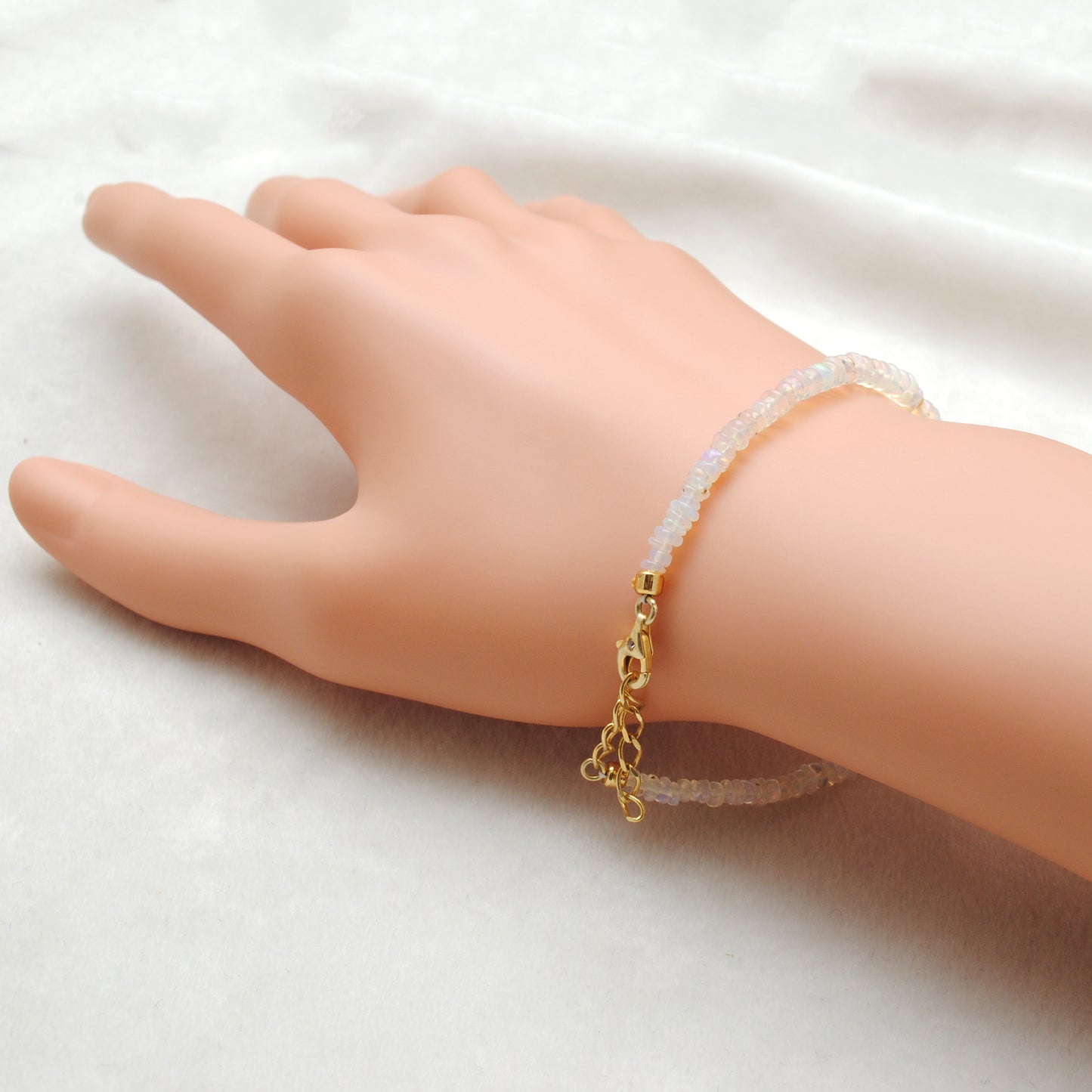 925 Sterling Silver Ethiopian Opal & Pearl Bracelet – 8 Inch Natural Gemstone Jewelry Gift