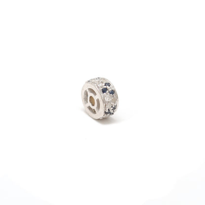 Tsavorite Ruby Diamond Sapphire Eternity Rondelle Wheel Spacer Bead Charm 1pc