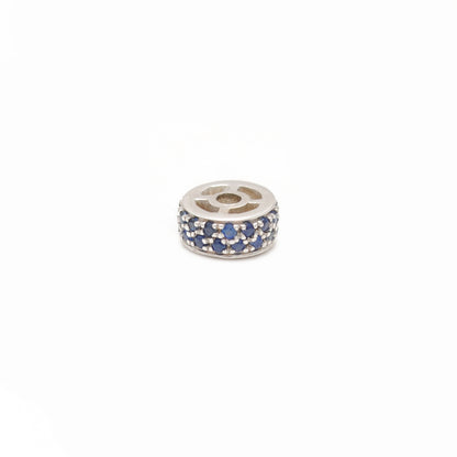 Tsavorite Ruby Diamond Sapphire Eternity Rondelle Wheel Spacer Bead Charm 1pc