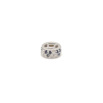 Tsavorite Ruby Diamond Sapphire Eternity Rondelle Wheel Spacer Bead Charm 1pc