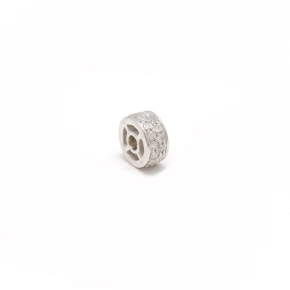 Tsavorite Ruby Diamond Sapphire Eternity Rondelle Wheel Spacer Bead Charm 1pc