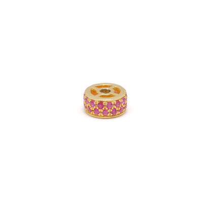 Tsavorite Ruby Diamond Sapphire Eternity Rondelle Wheel Spacer Bead Charm 1pc