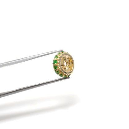 Gemstone Rondelle Spacers Tsavorite Ruby Sapphire Diamond Jewelry Making Findings Beads