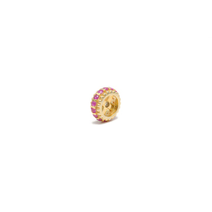 Gemstone Rondelle Spacers Tsavorite Ruby Sapphire Diamond Jewelry Making Findings Beads