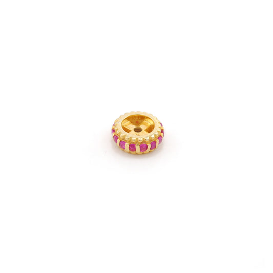 Gemstone Rondelle Spacers Tsavorite Ruby Sapphire Diamond Jewelry Making Findings Beads