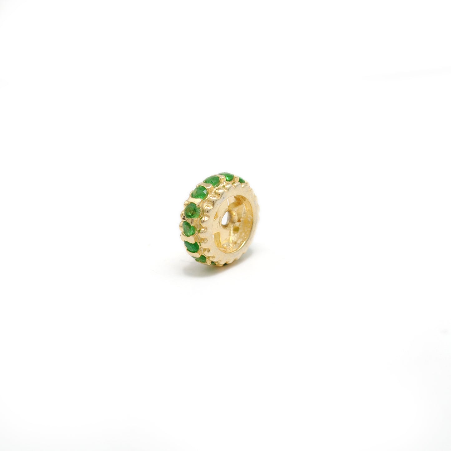 Gemstone Rondelle Spacers Tsavorite Ruby Sapphire Diamond Jewelry Making Findings Beads