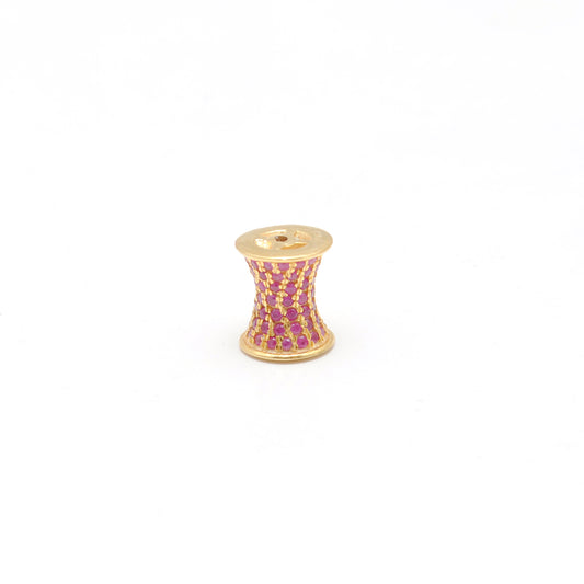 Sterling Silver Diamond Ruby Spacer Beads – DIY Jewelry Craft