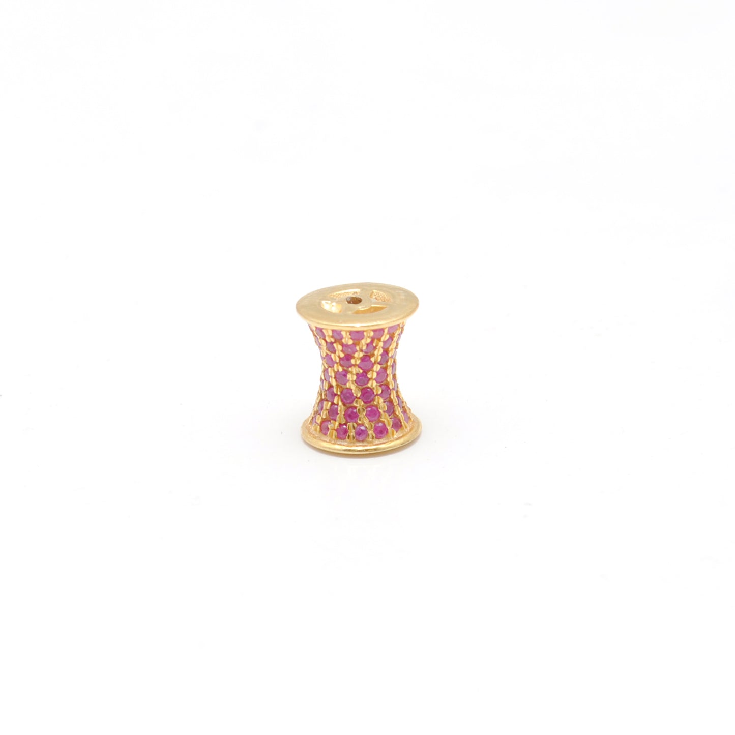 Sterling Silver Diamond Ruby Spacer Beads – DIY Jewelry Craft