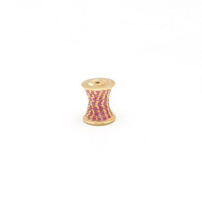 Sterling Silver Diamond Ruby Spacer Beads – DIY Jewelry Craft