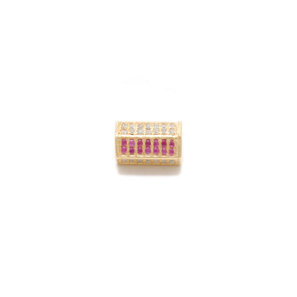 Tsavorite Ruby Diamond Hexagon Spacer Beads Silver 10x7mm – DIY Charm