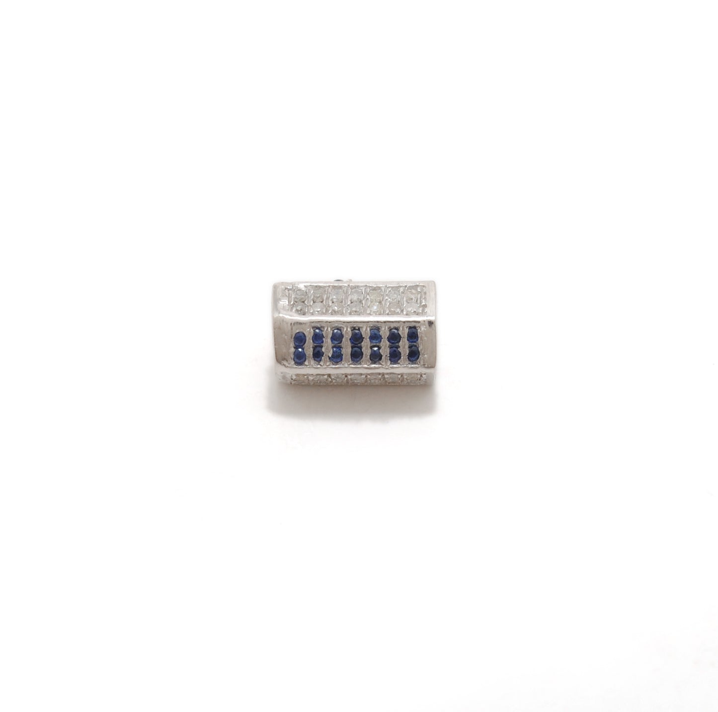 Tsavorite Ruby Diamond Hexagon Spacer Beads Silver 10x7mm – DIY Charm
