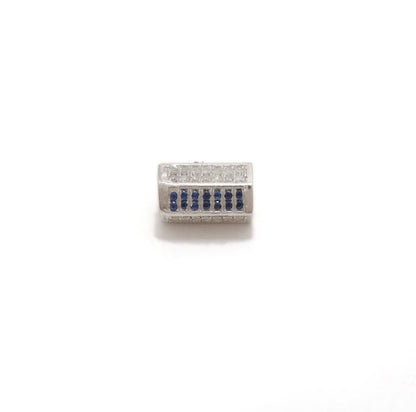 Tsavorite Ruby Diamond Hexagon Spacer Beads Silver 10x7mm – DIY Charm