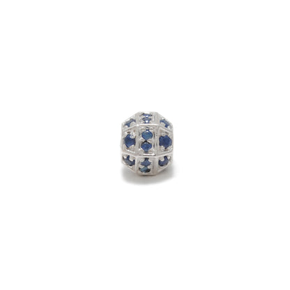 Tsavorite, Diamond & Ruby 925 Sterling Silver Handmade Beads for DIY Jewelry Making