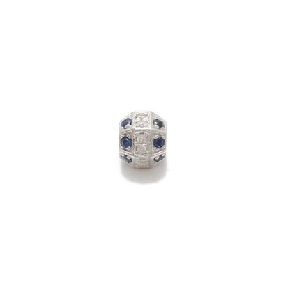 Tsavorite, Diamond & Ruby 925 Sterling Silver Handmade Beads for DIY Jewelry Making
